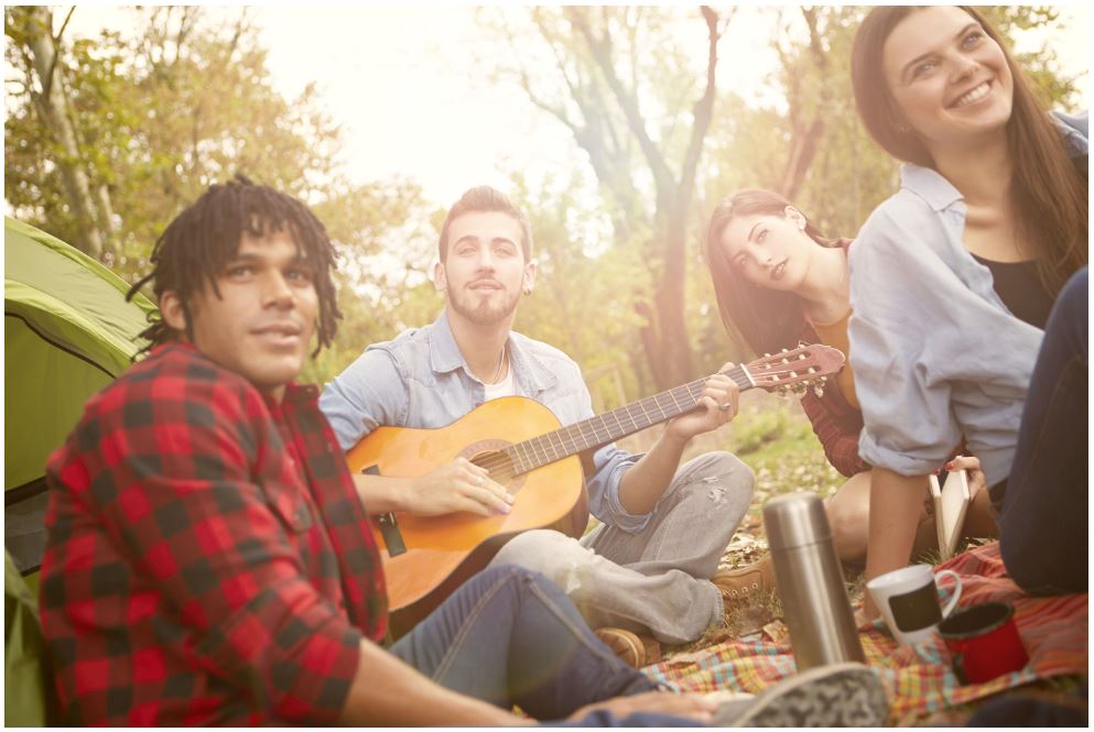 camping in the garden
