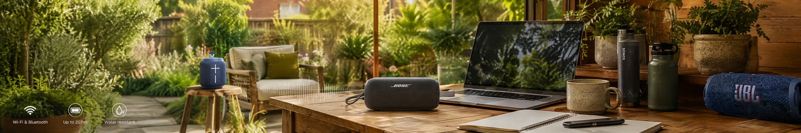 Portable Outdoor Speakers for Garden Offices