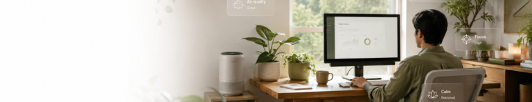 Plants Air Quality and Calm Home Office Design