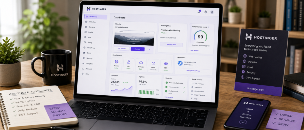 Hostinger hosting dashboard