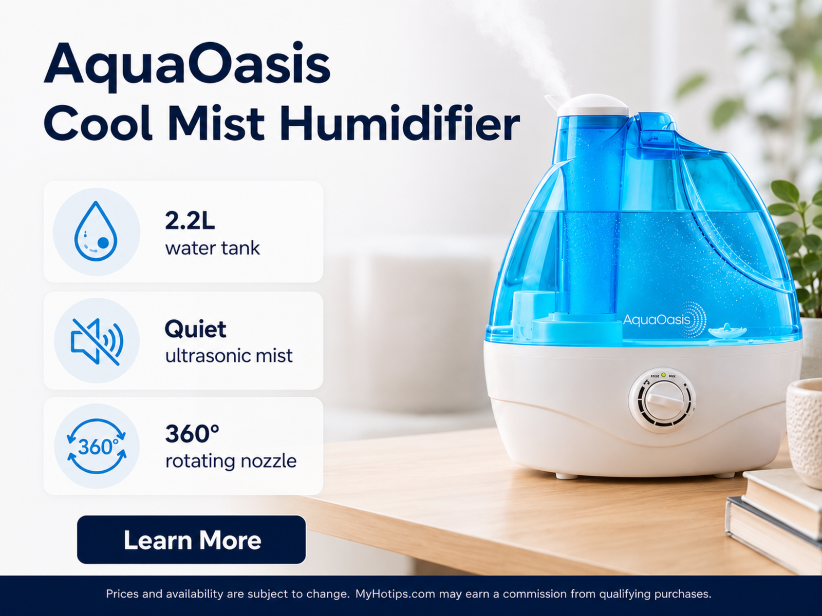 AquaOasis Cool Mist Humidifier…