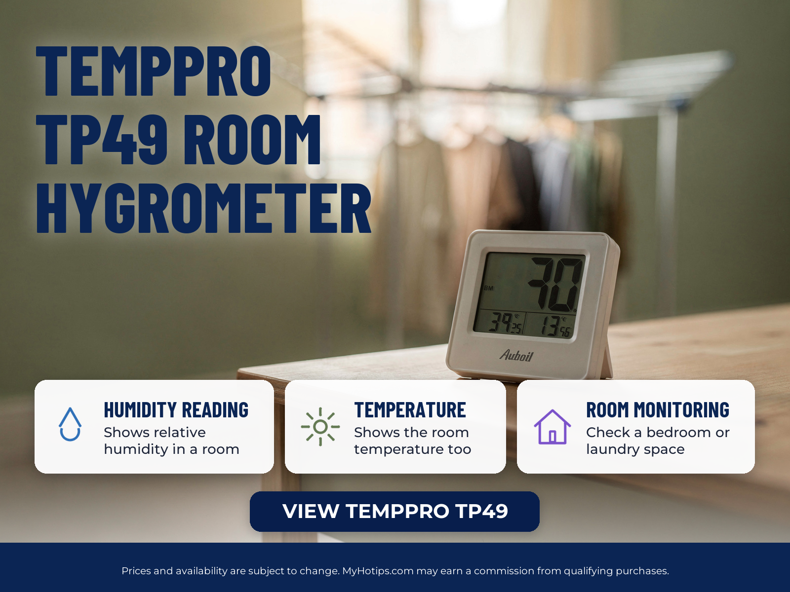 TempPro TP49 Room Hygrometer