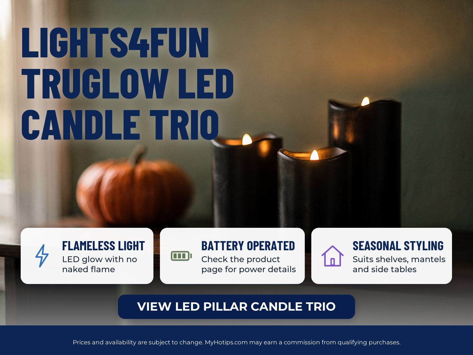 Lights4fun TruGlow LED Candle Trio