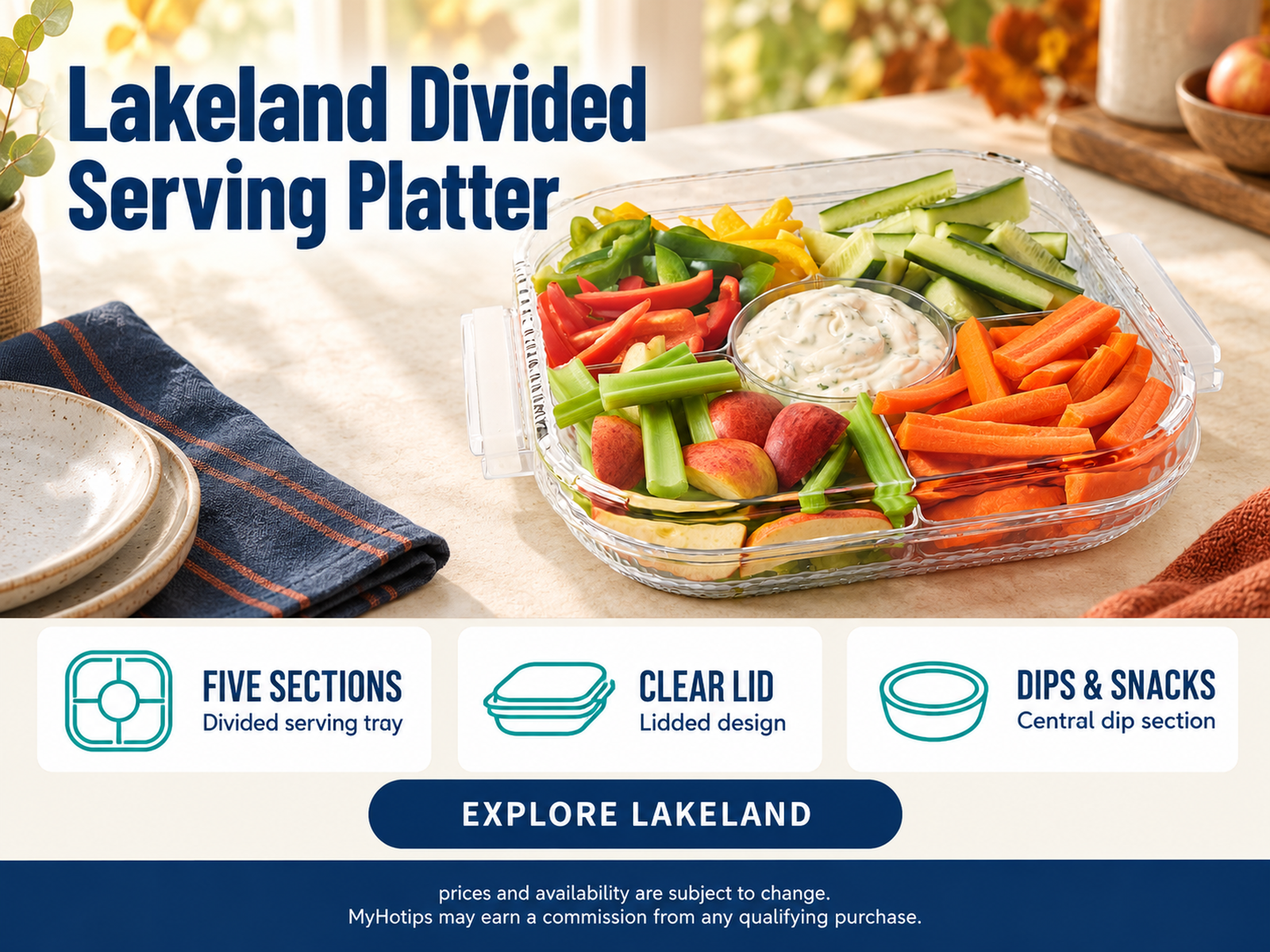 Lakeland Divided Serving Platter