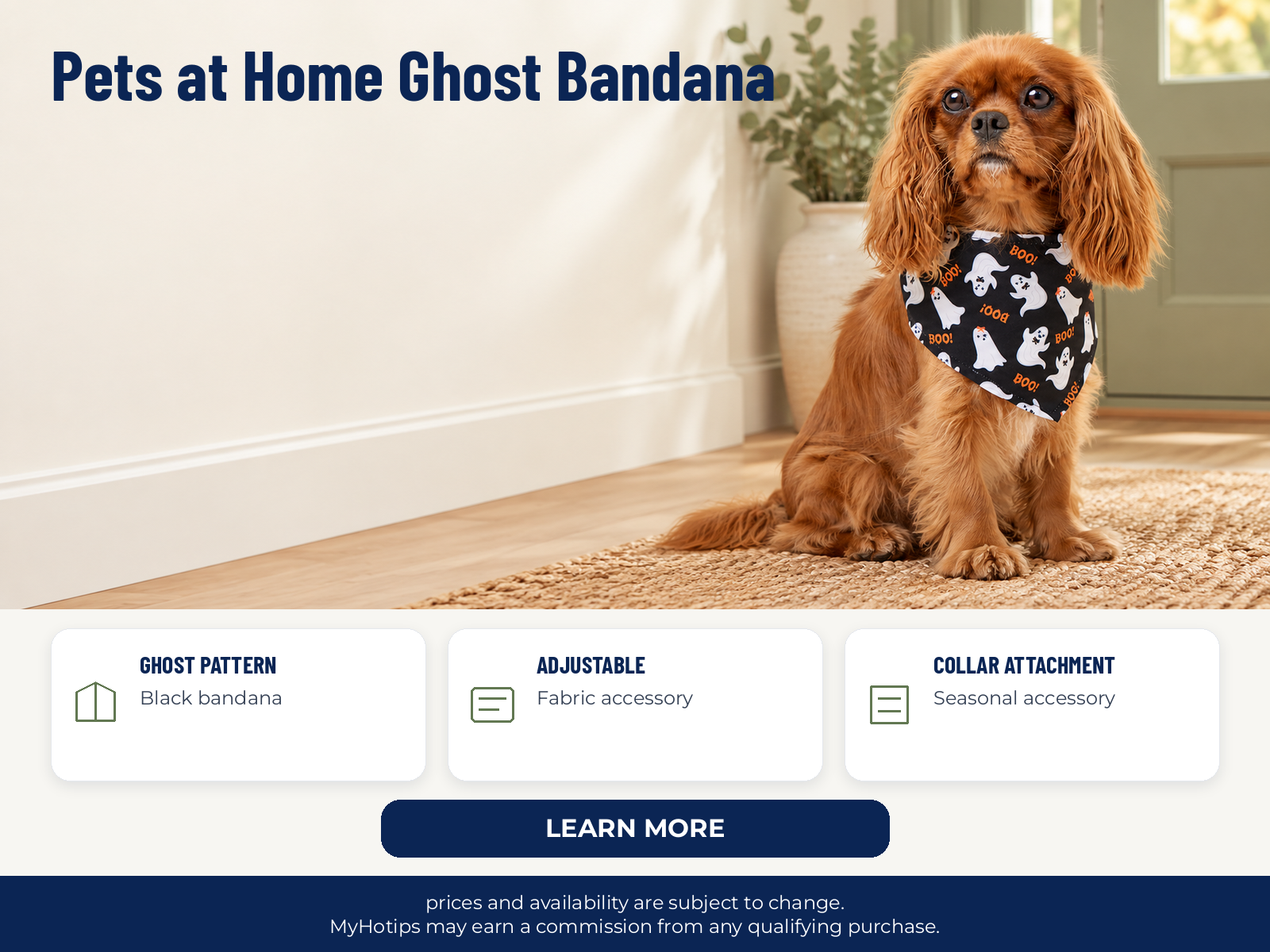 Pets at Home Ghost Bandana
