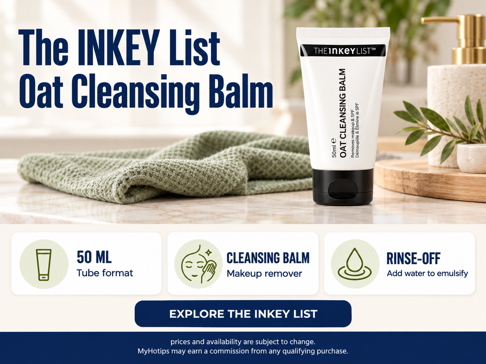 The INKEY List Oat Cleansing Balm