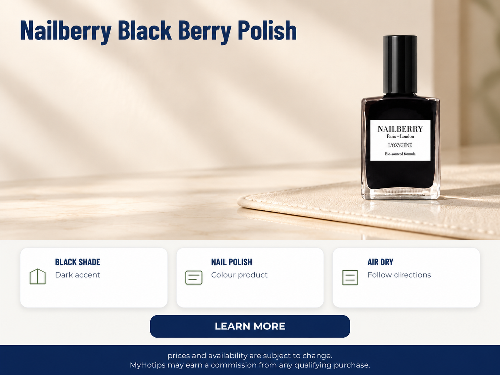 Nailberry Black Berry Polish