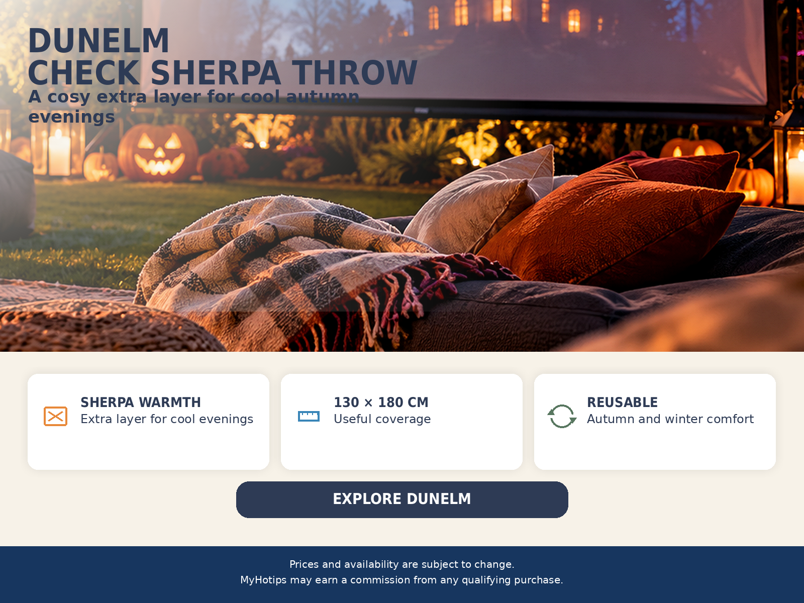 Dunelm Check Sherpa Throw