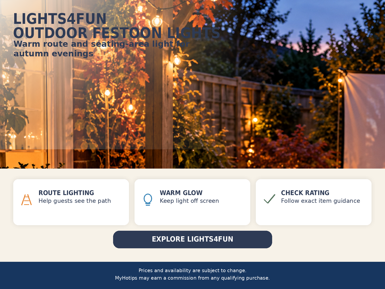 Lights4fun Outdoor Festoon Lights