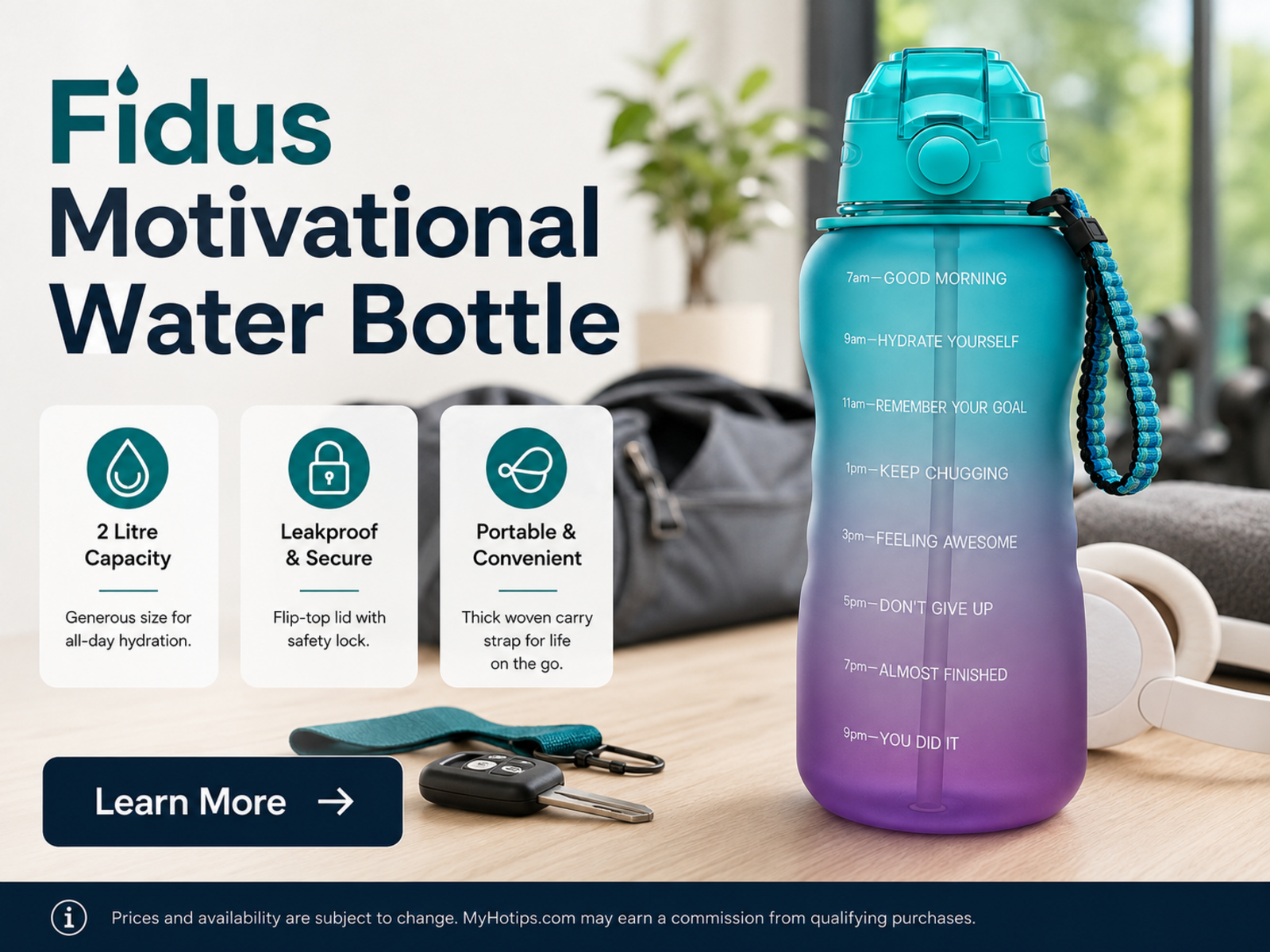 Motivational Water Bottle