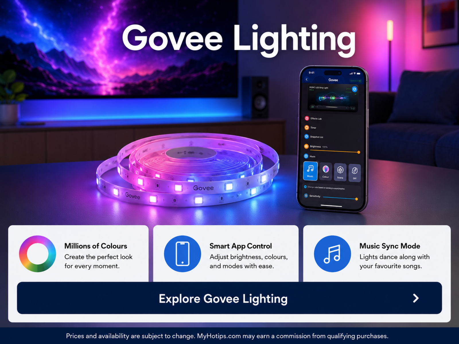 Govee RGBIC LED Strip Light 5m…