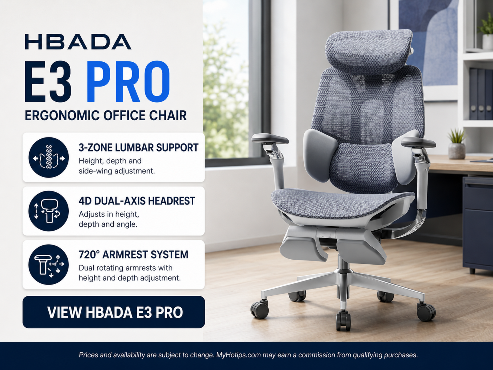 Hbada E3 Pro Ergonomic Office Chair