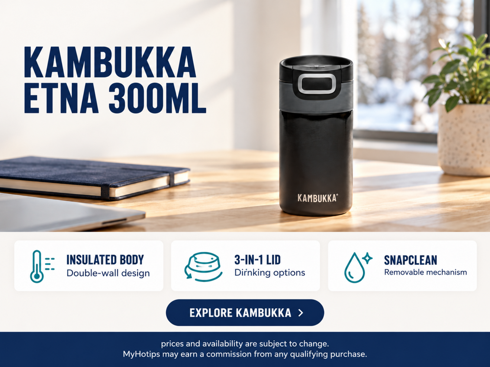 Kambukka Etna 300ml Pitch Black