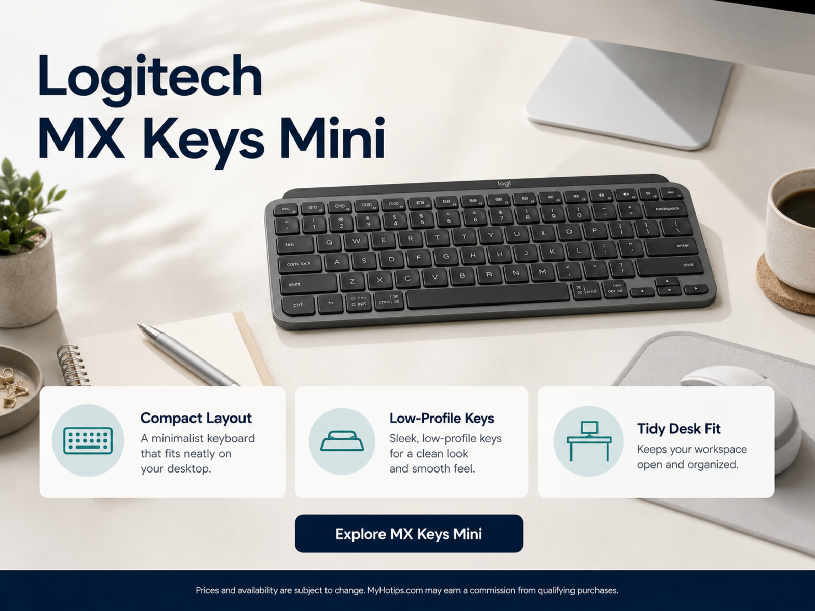 Compact Quiet Keyboard
