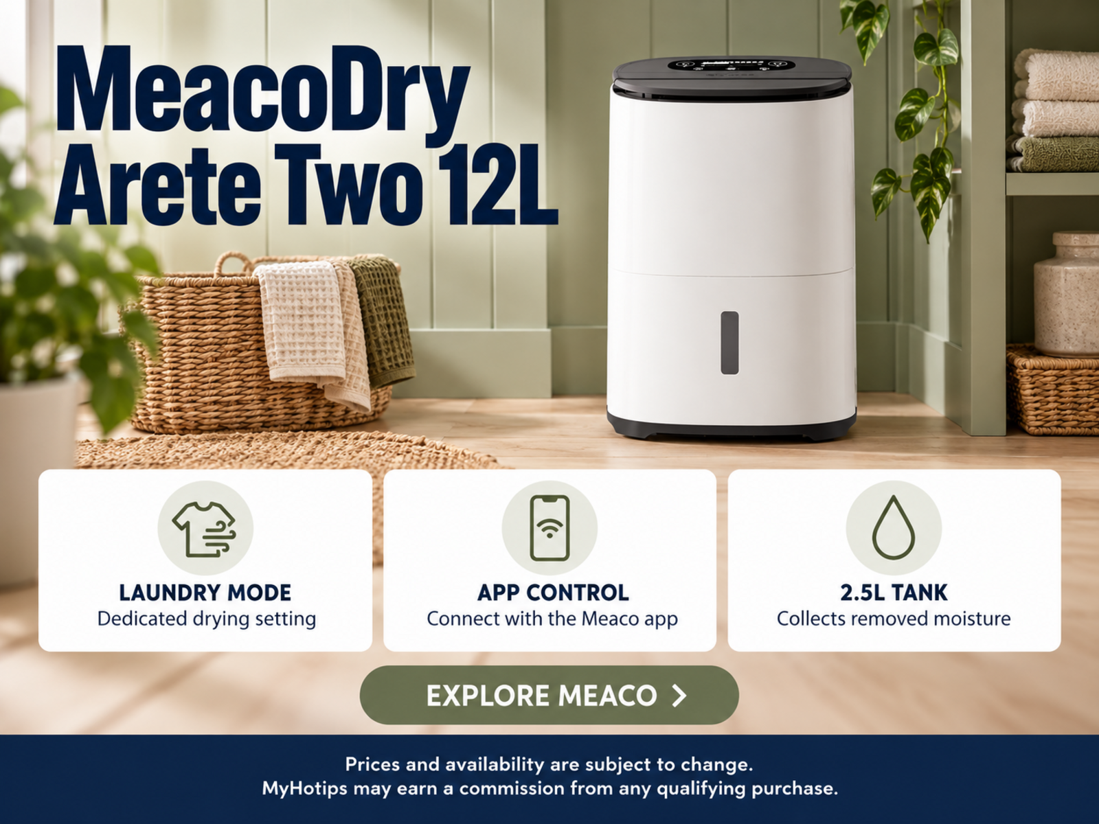 MeacoDry Arete Two 12L Dehumidifier