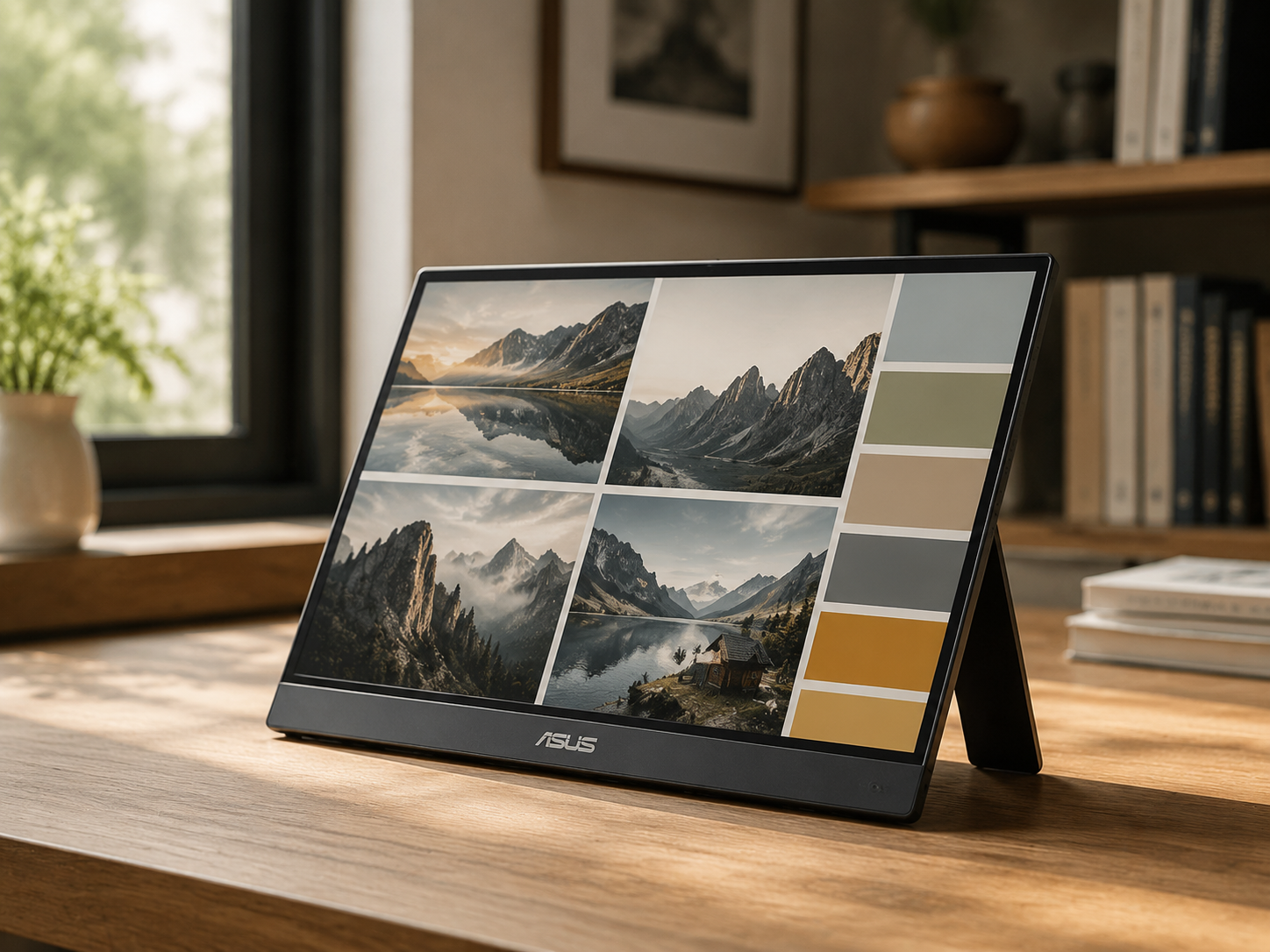 Best Creator Desk Setup SUPPORTING+ASUS ZenScreen MB16ACV
