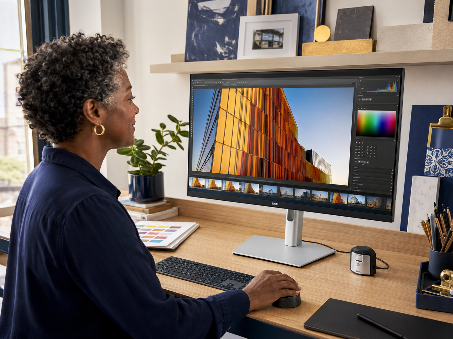 Best Creator Desk Setup SUPPORTING+Dell UltraSharp U2723QE