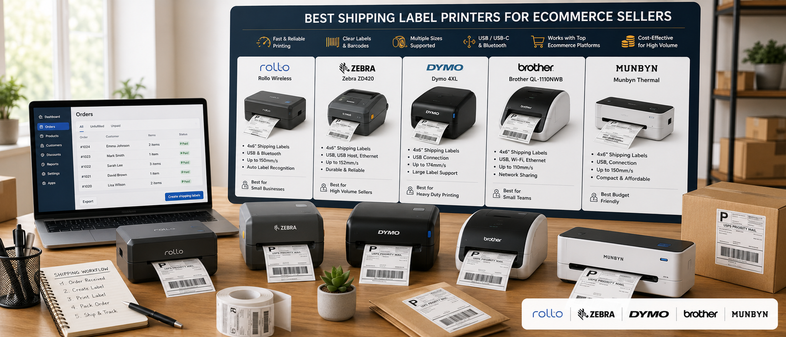 Best Shipping Label Printers For Ecommerce Sellers