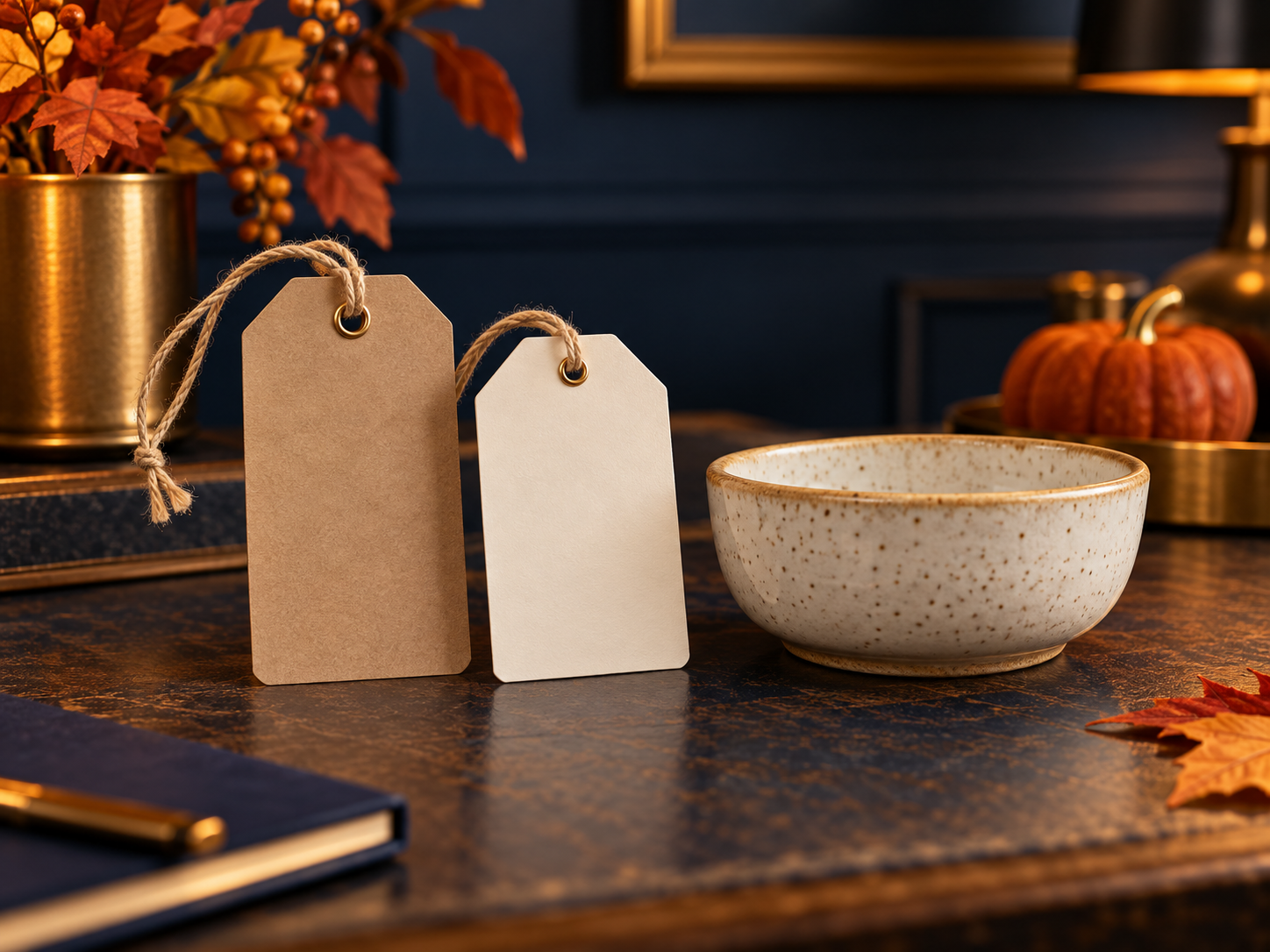 Comparing materials and product information before choosing decorations