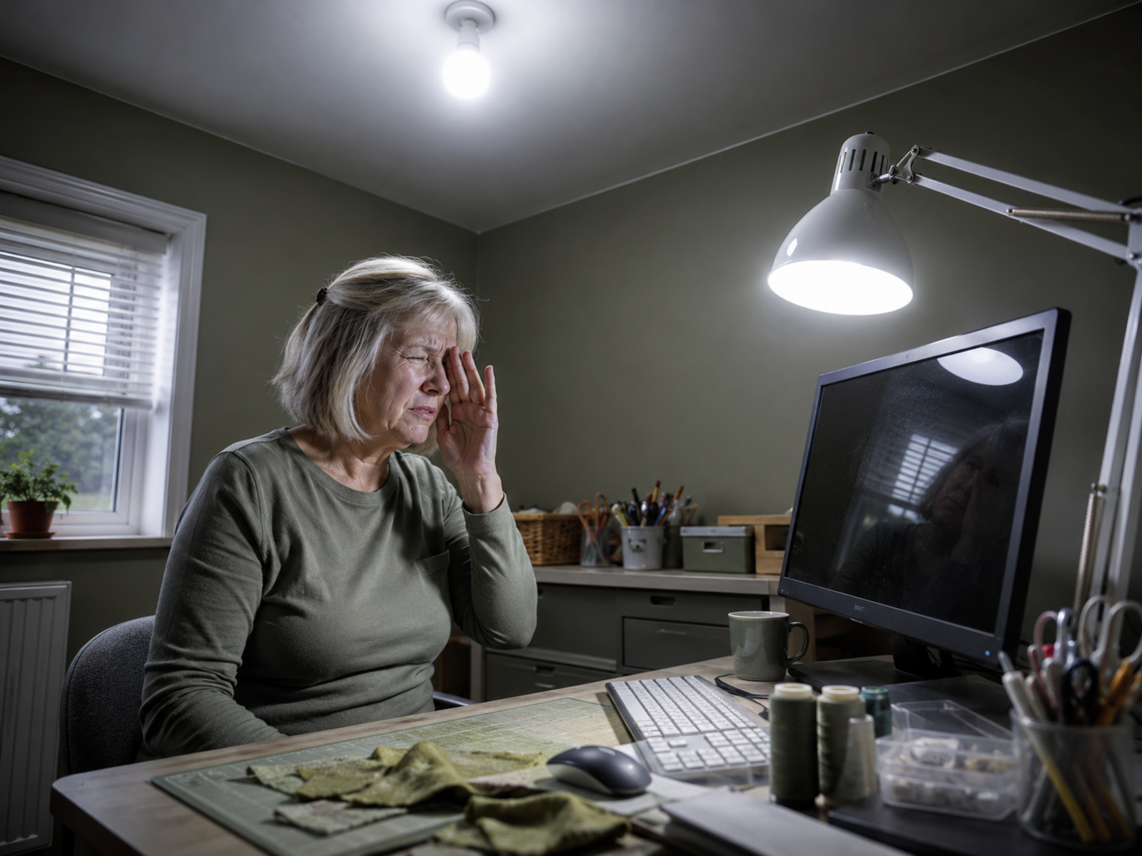 Healthy Home Work SUPPORTING Harsh Lighting Eye Fatigue