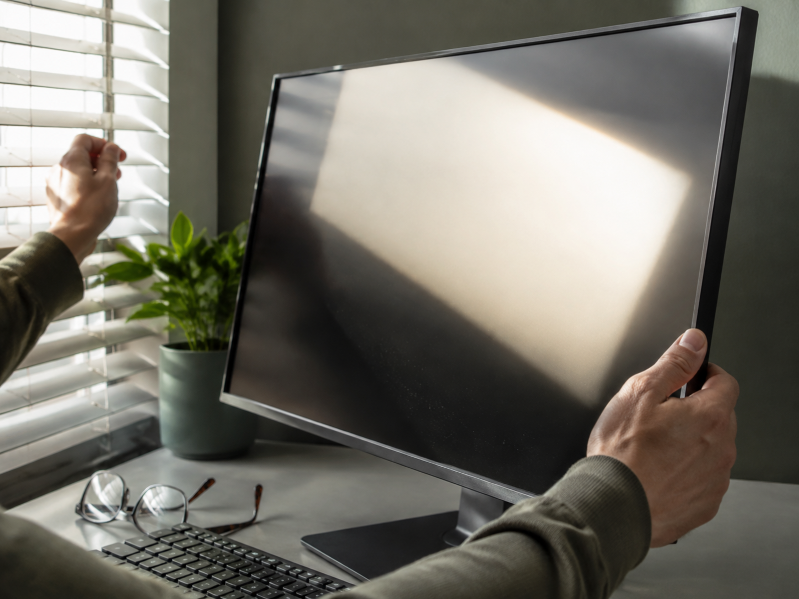 Healthy Home Work SUPPORTING Screen Glare