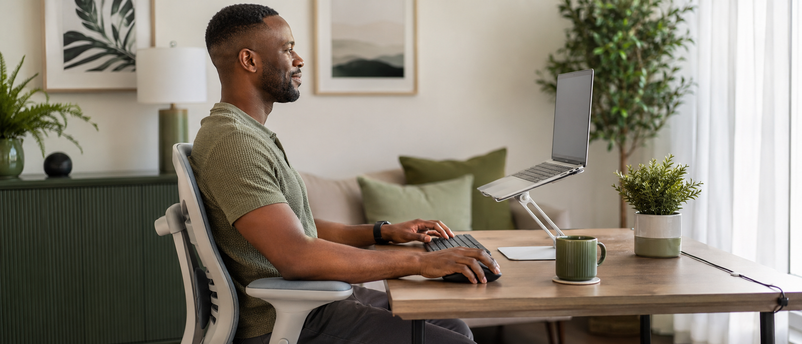 Laptop Stands Keyboards And Mouse Setup For Better Posture