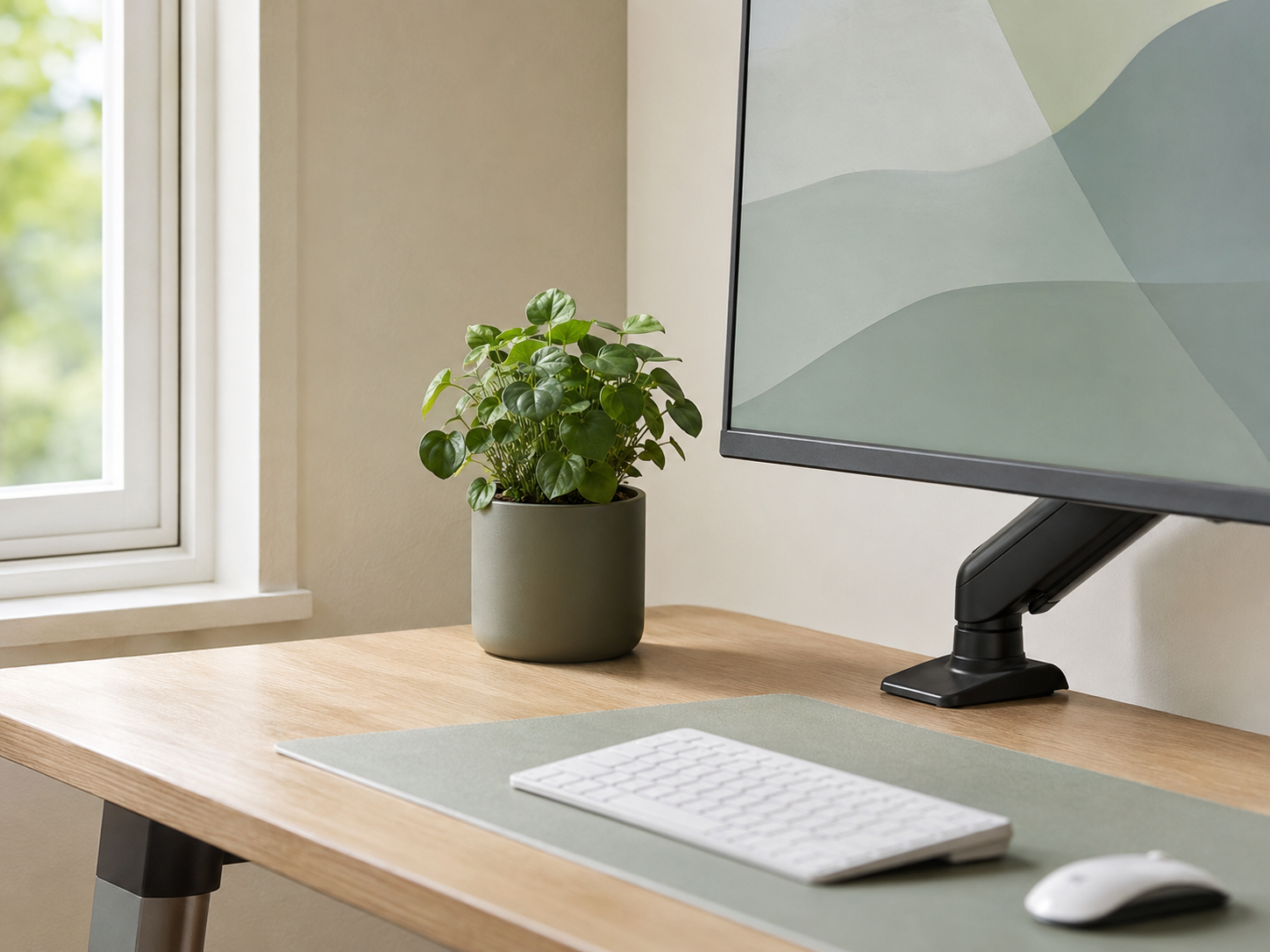 Plants Air Quality And Calm Home Office Design
