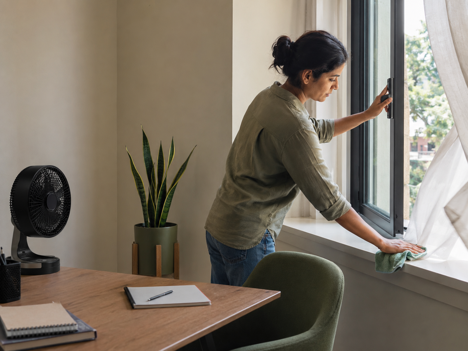 Plants Air Quality And Calm Home Office Design
