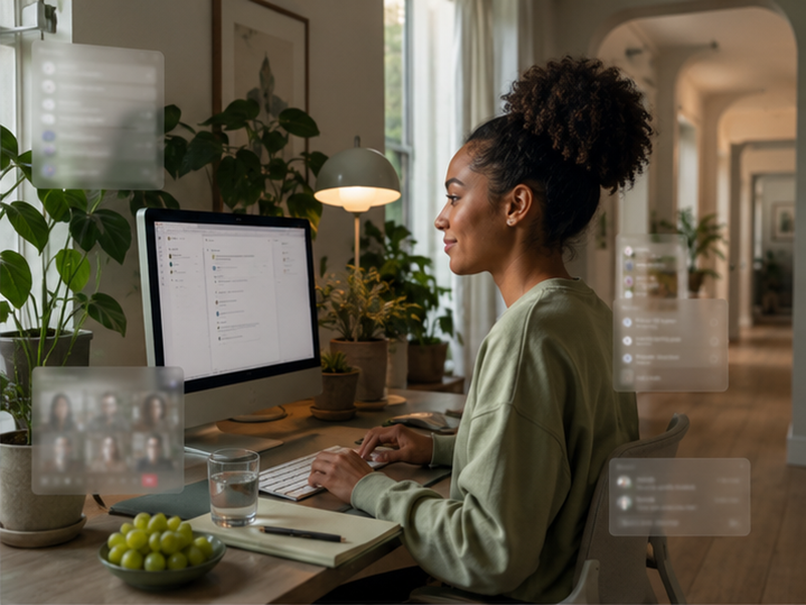Plants Air Quality And Calm Home Office Design