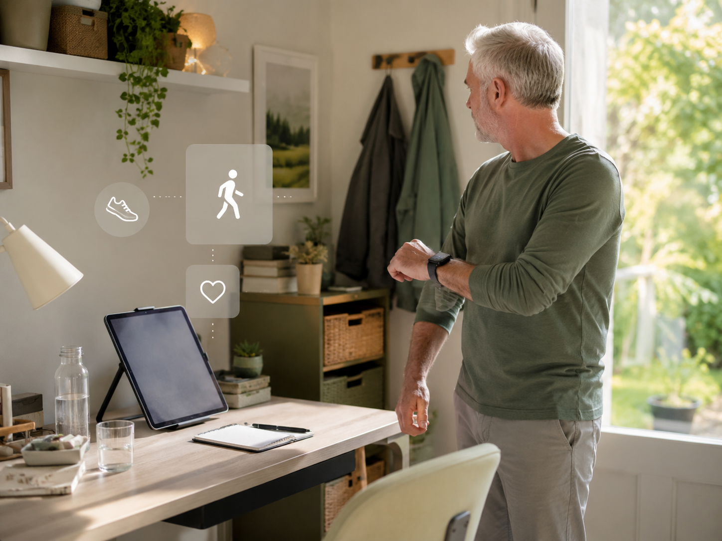 Smart Watches Step Goals And Desk Worker Motivation