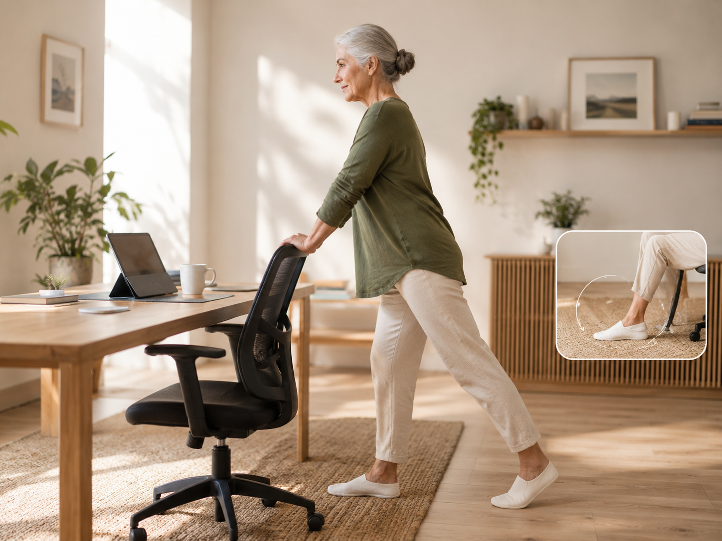 The Best Desk Stretches For Busy Workdays Supporting Leg And Calf Stretches At Your Desk
