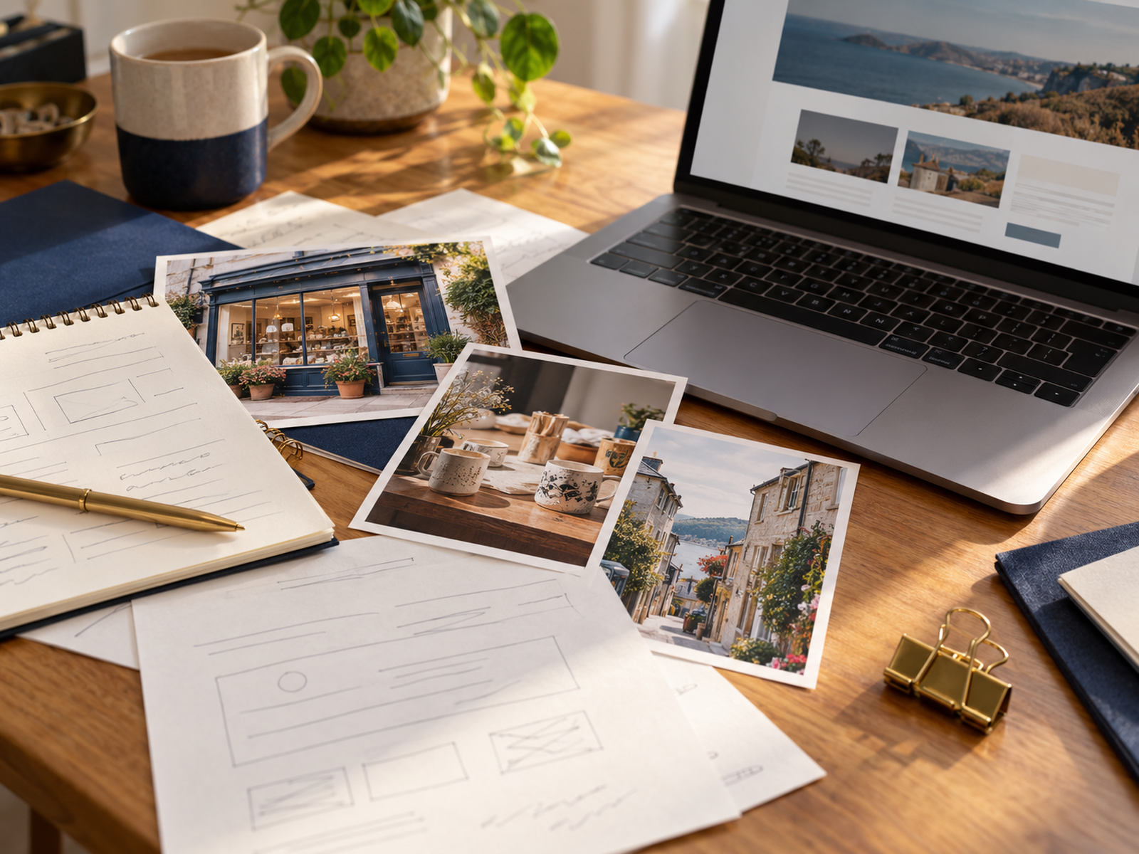 Website copy and a small selection of authorised photographs being organised